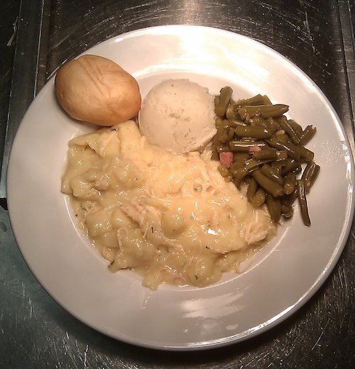 Chicken & dumplings- homemade at Courtney's Kitchen in Noblesville. Courtney's Kitchen Dumplings