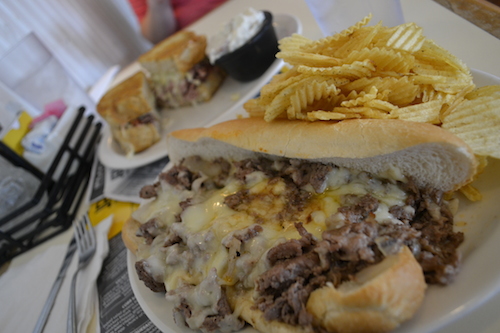 Indy Cheesesteak at Jersey's Cafe Jersey's Cafe Indy Cheesesteak