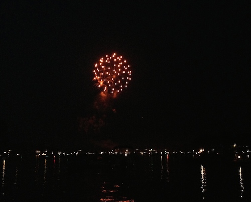 Beautiful fireworks right over the water at Lights Over Morse! Lights Over Morse Sarah