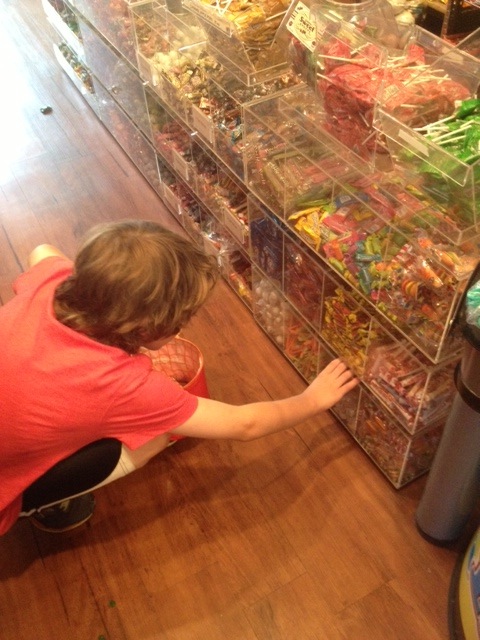 It's a cliche for a reason, folks: a kid in a candy store. (at Simply Sweet Shoppe) Simply Sweet Shoppe Shanna