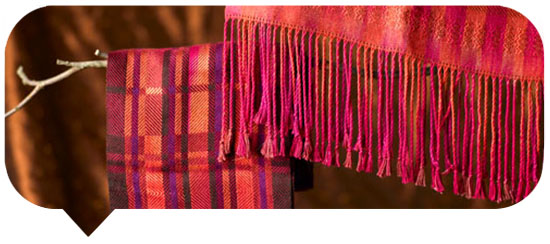 Gorgeous scarves from Tabby Tree Weaver Springtime in IN