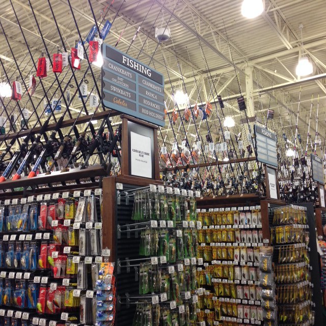 So. Many. Fishing. Poles. Cabela's Fishing Poles