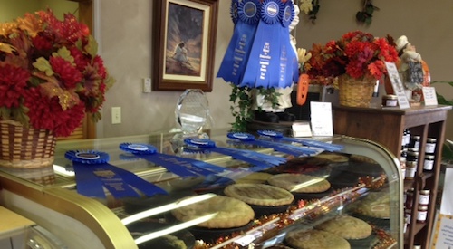 Lisa's Pie Shop Counter- check out all of those ribbons! Lisa's Pie Shop Counter