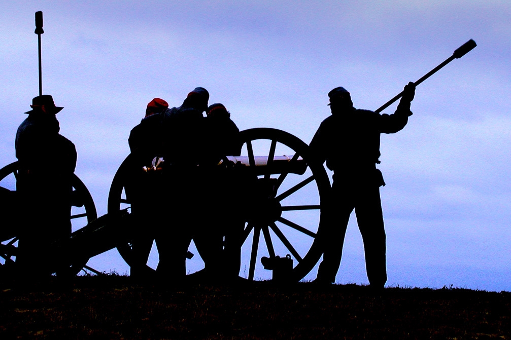 civil war cannon silhouette