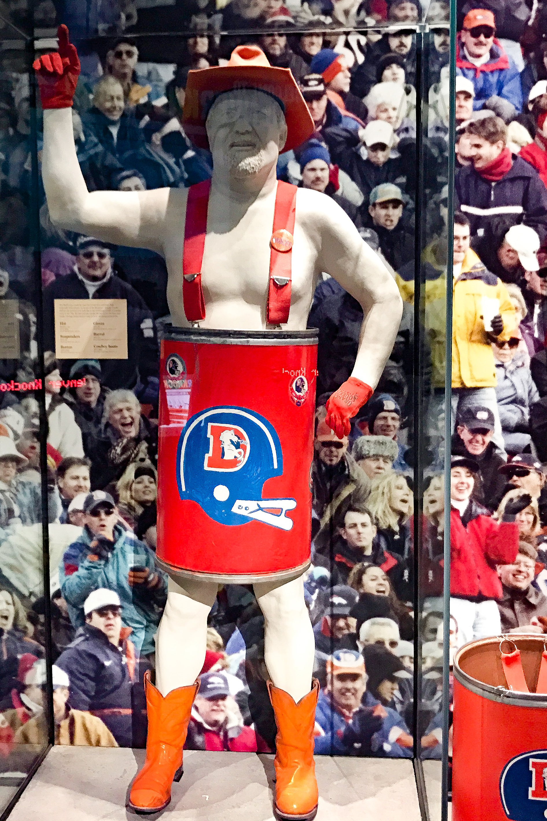 Barrel Man Broncos superfan