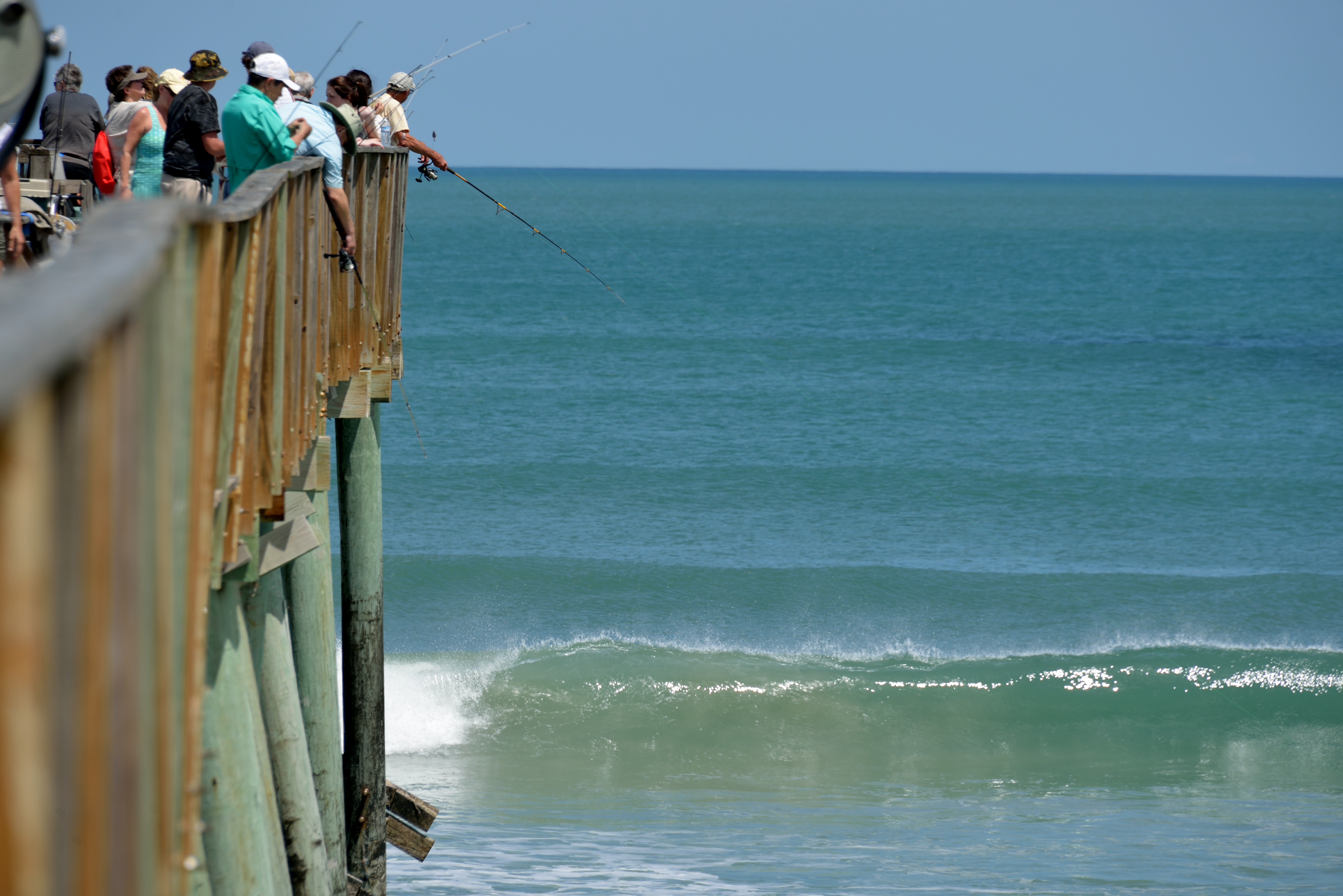 Fishing From the Pier in Daytona Beach