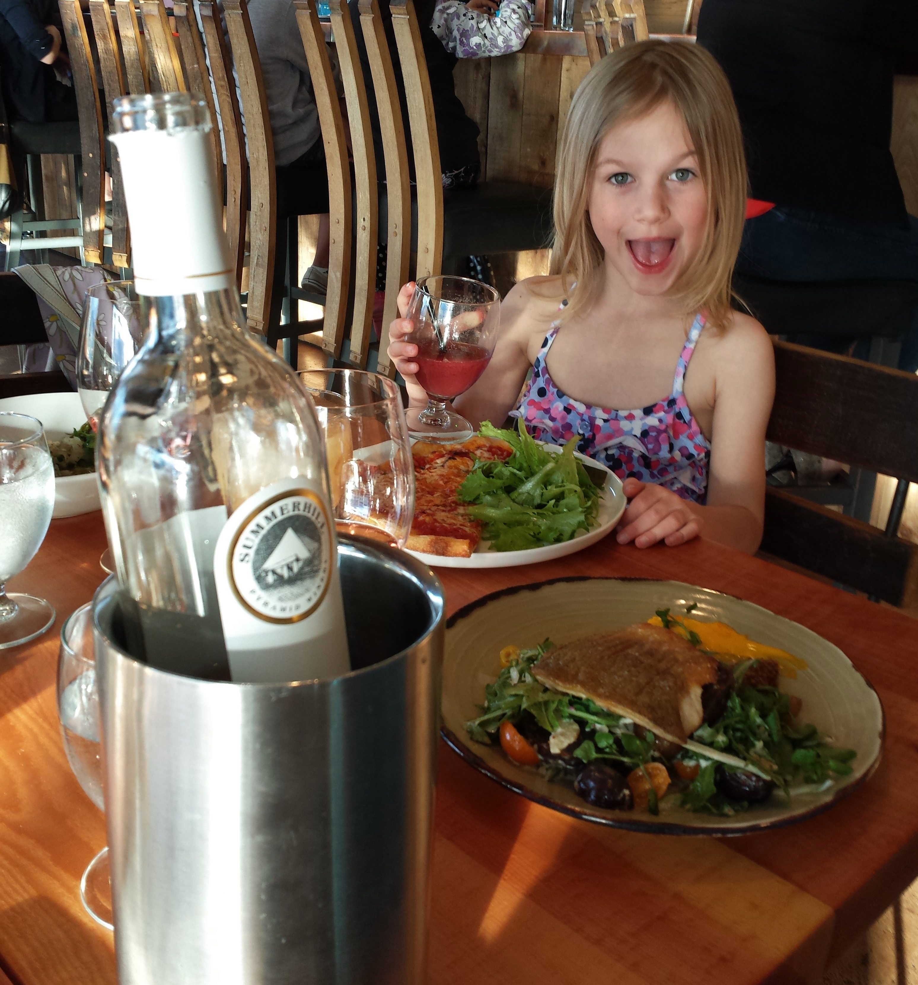 Dinner at Sunset Organic Bistro at Summerhill Pyramid Winery