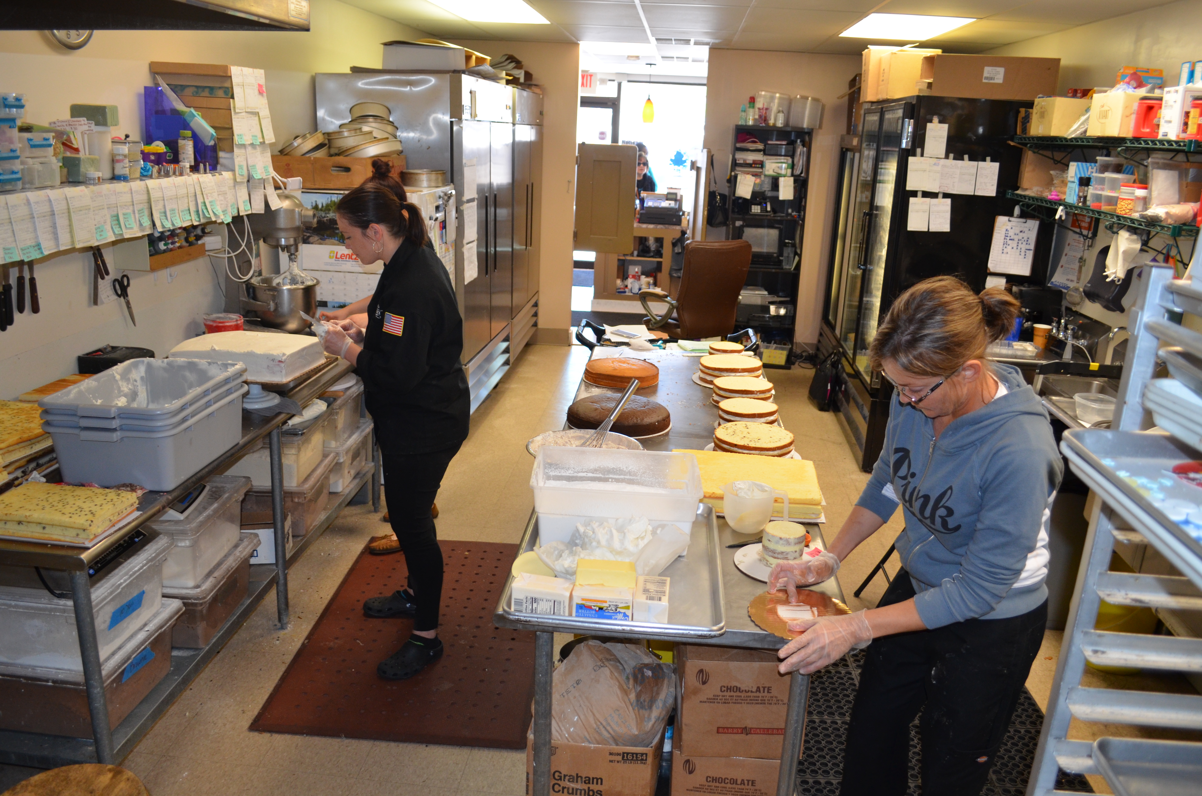 The team at work at Kriebel's Custom Cakes.
