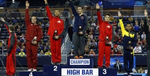 Gymnastics winner's podium