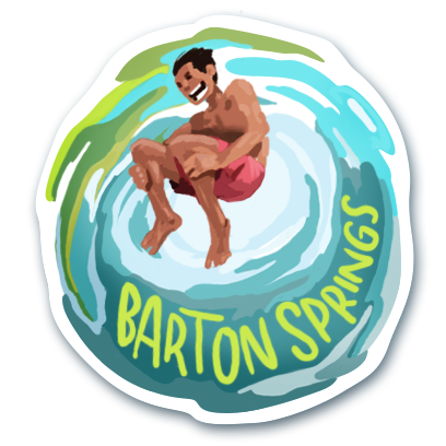 Visit Austin Barton Springs Pool Sticker