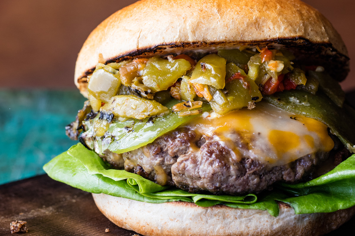 Green Chile Cheeseburger