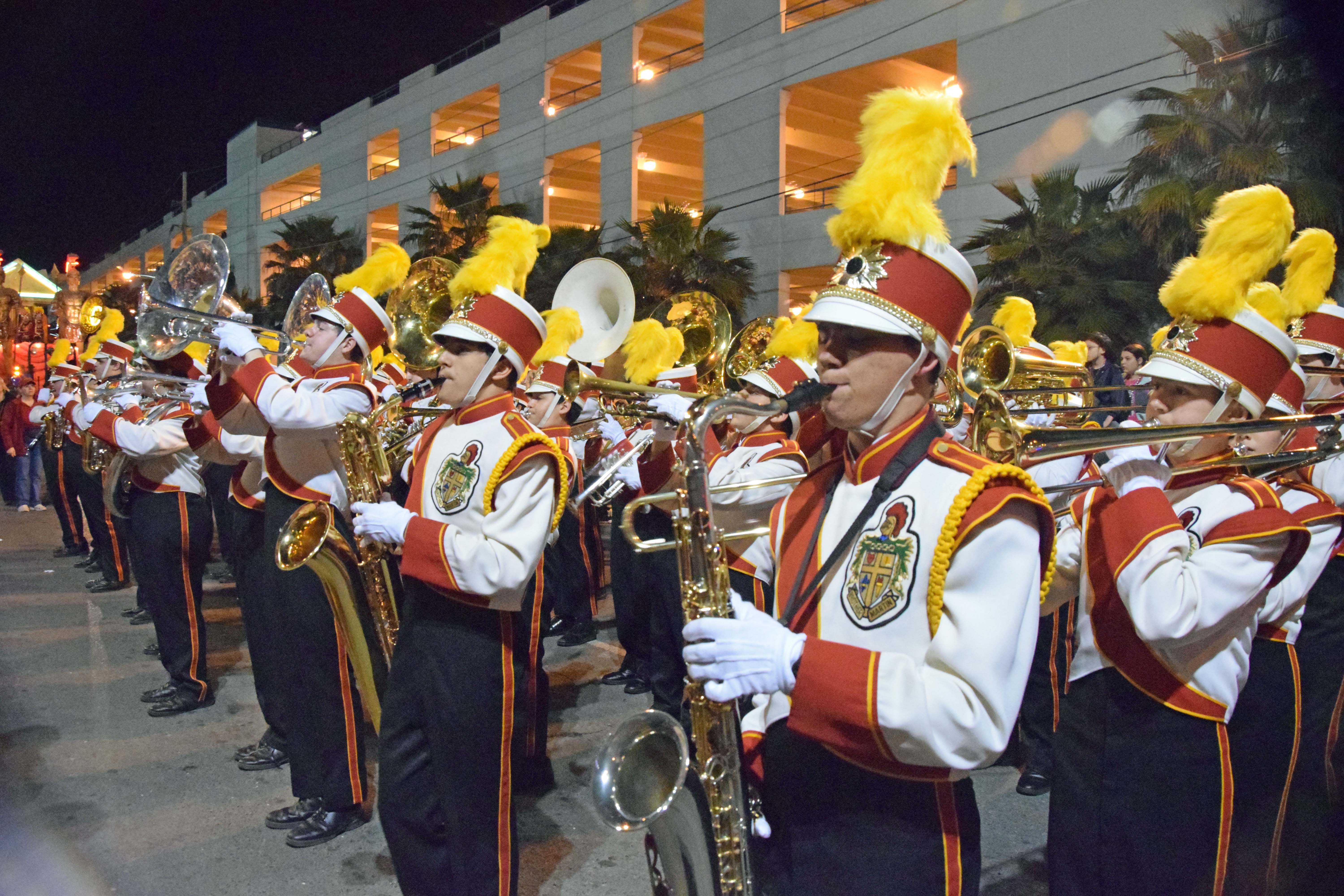 high school marching band parade