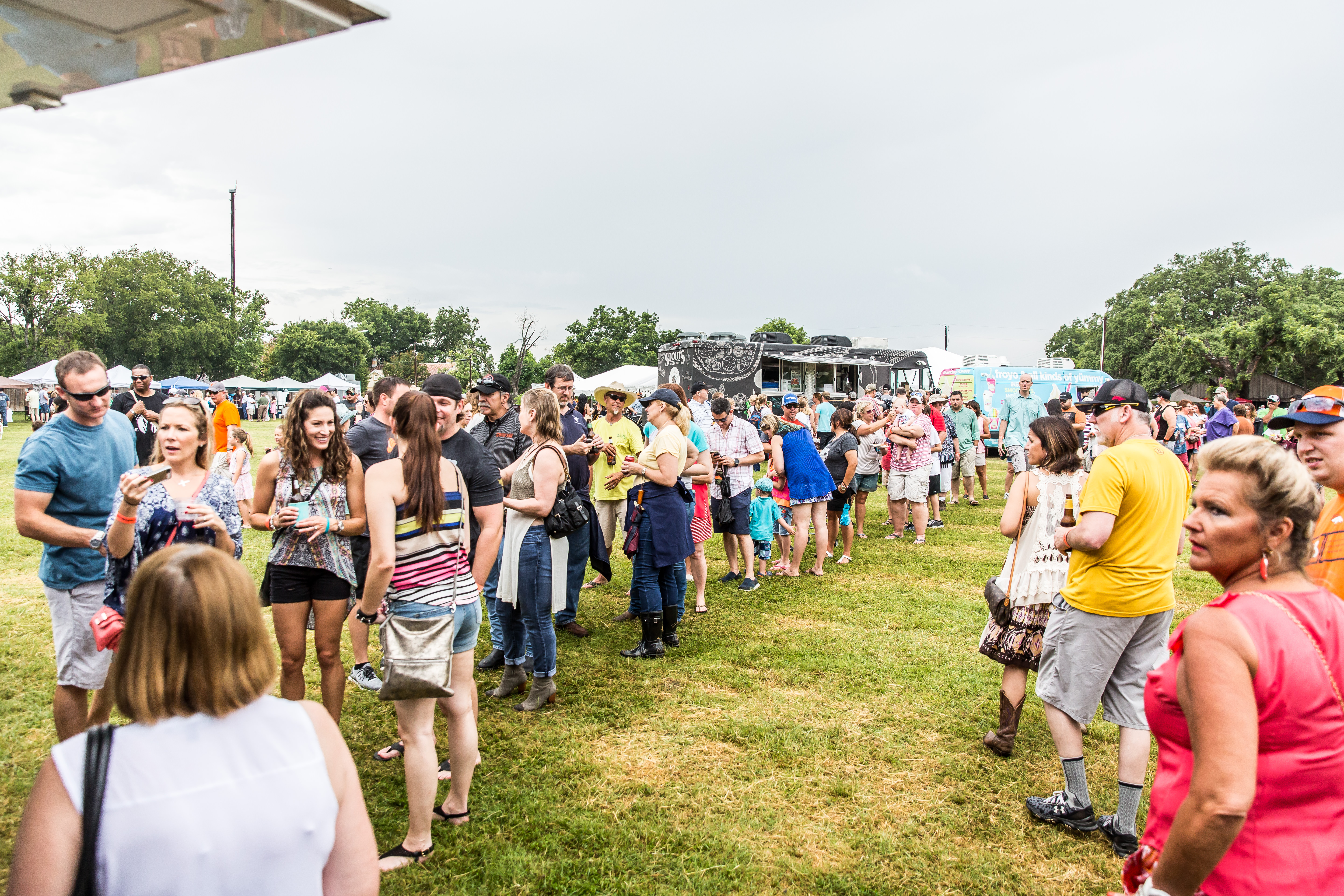 Attendees at the Hill Country Food Truck Festival