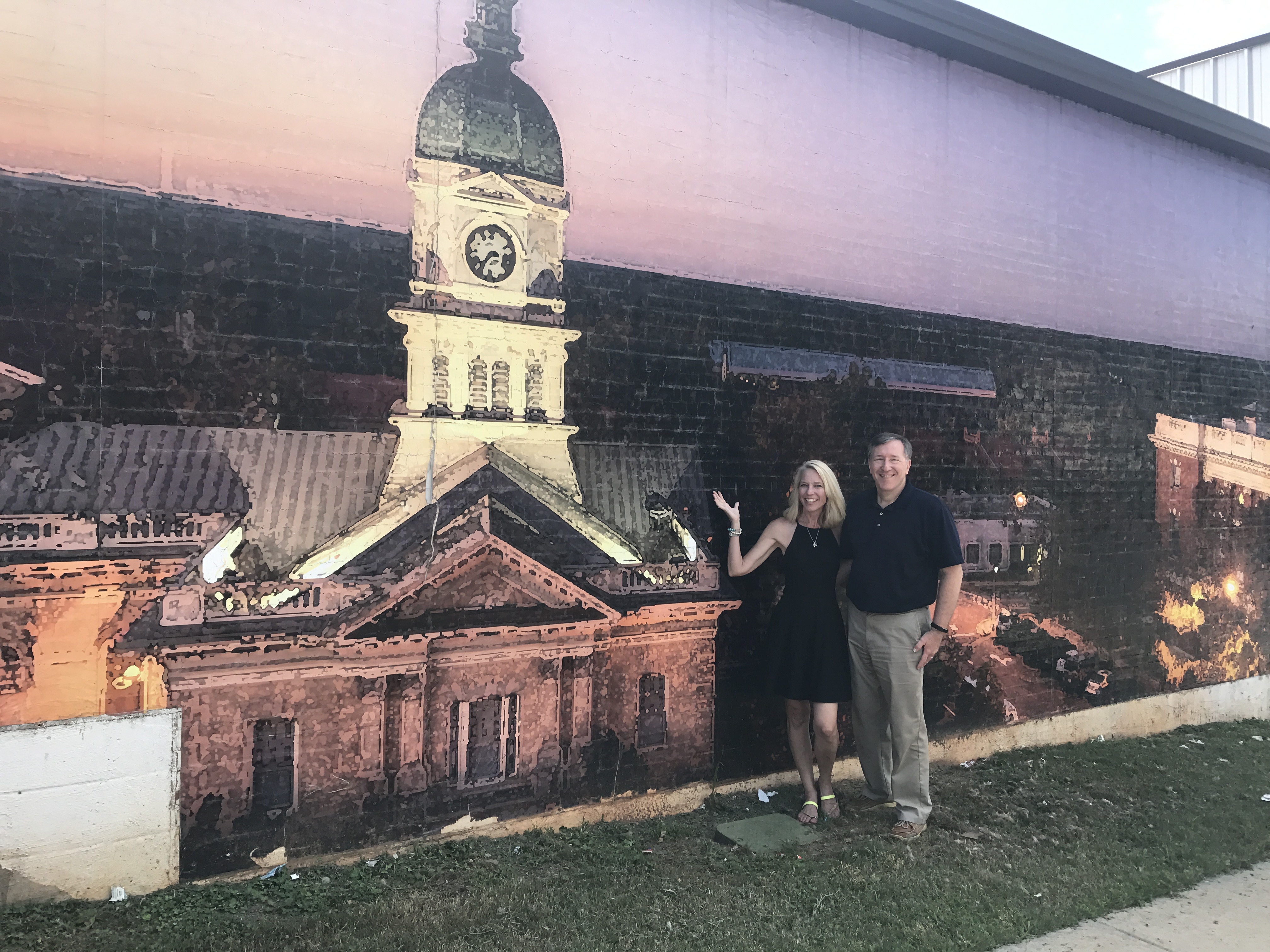Located on the back of Dollar General this mural is of Athens.