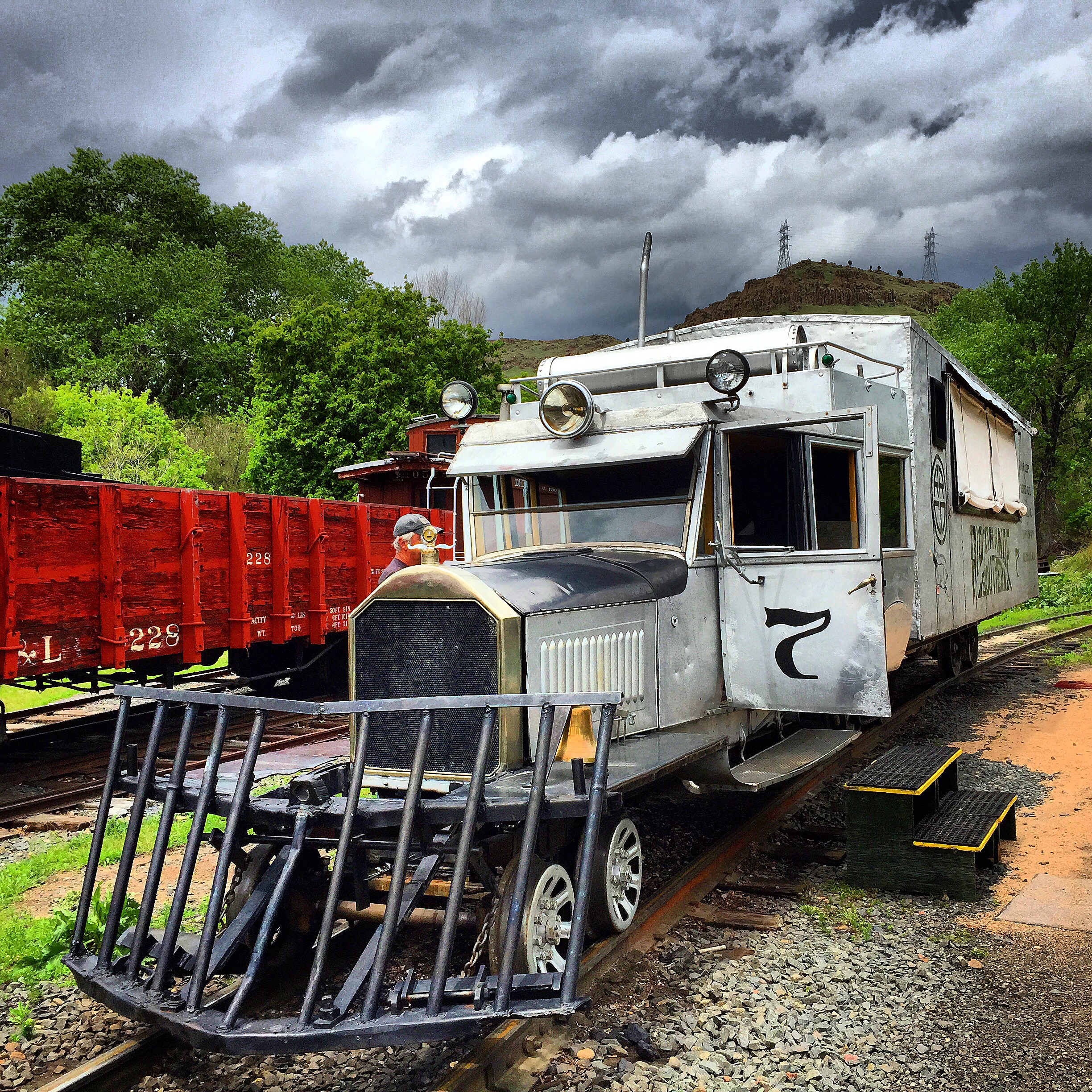 Galloping Goose railcar at Colorado Railroad Museum