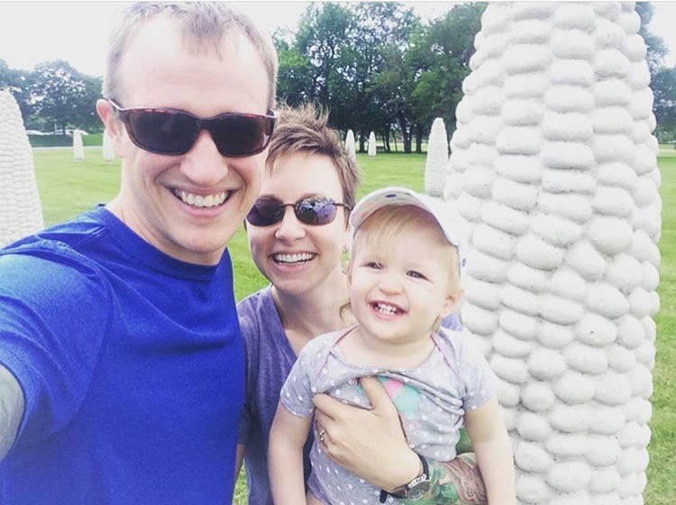 Family in the Field of Corn