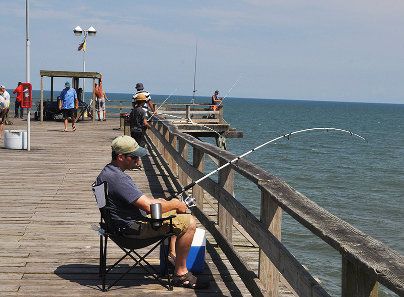 Fiherman on Kure Beach Fishing Pier