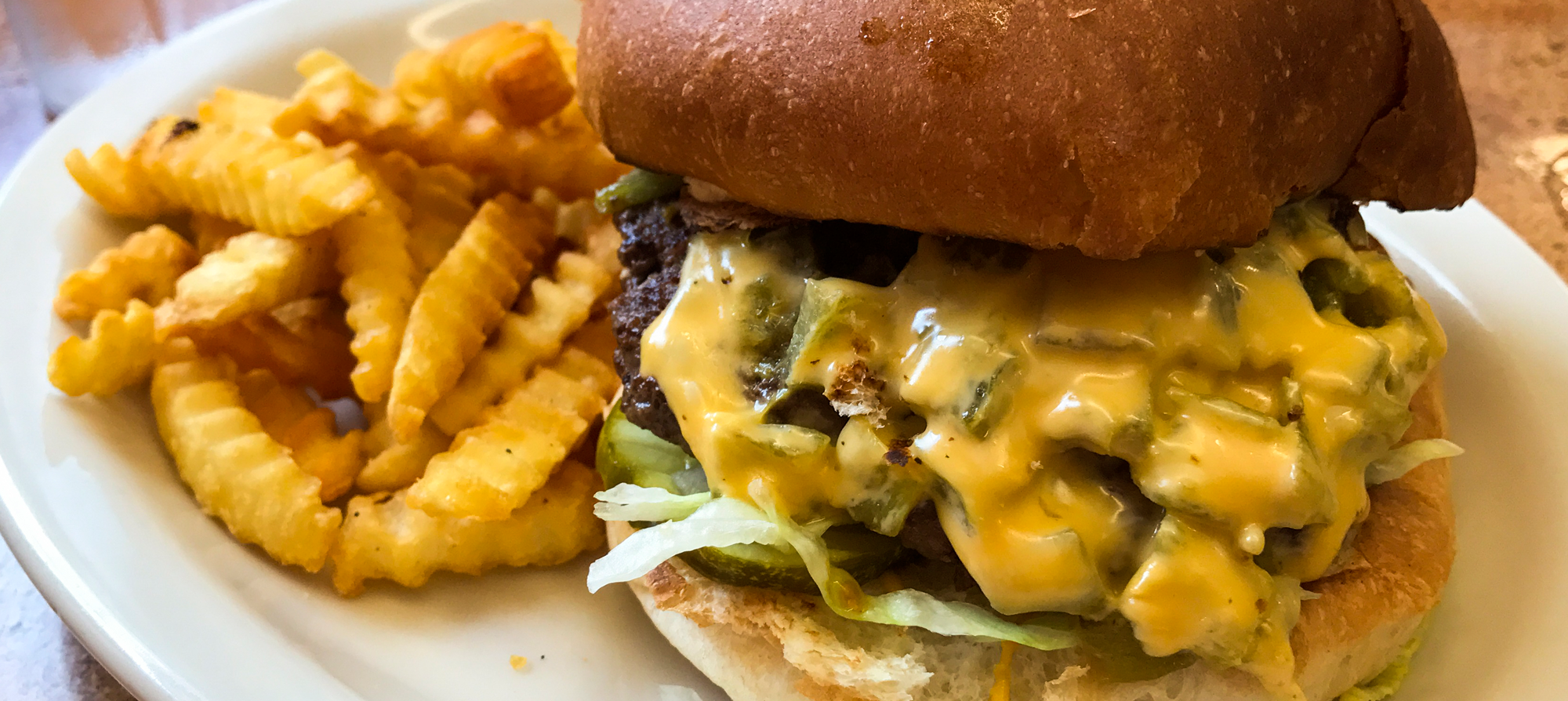 Green Chile Cheeseburger