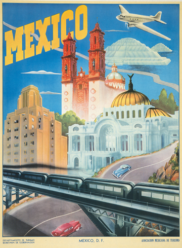 Vintage Mexico tourism poster