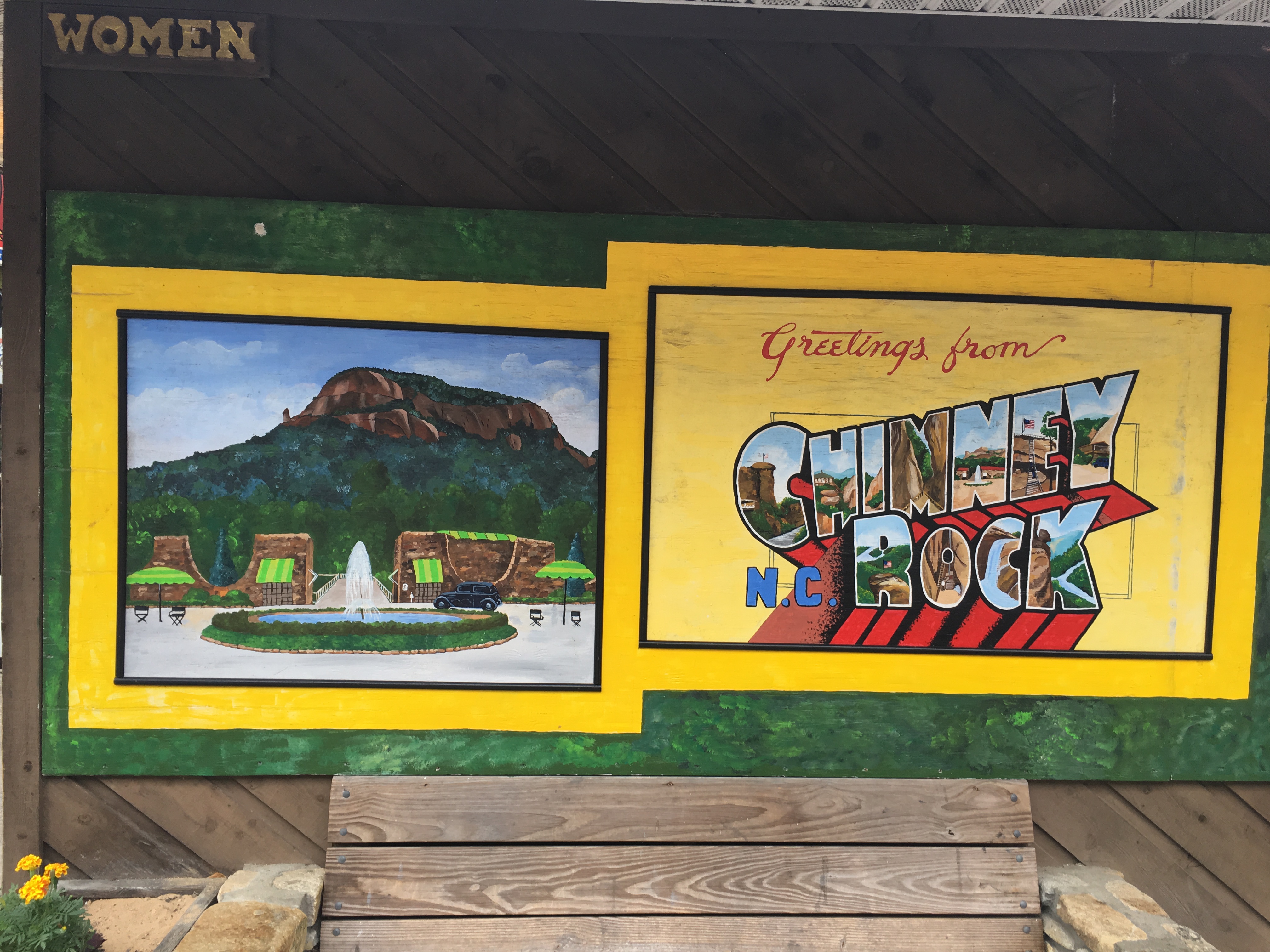 Chimney Rock Vintage Postcard Mural