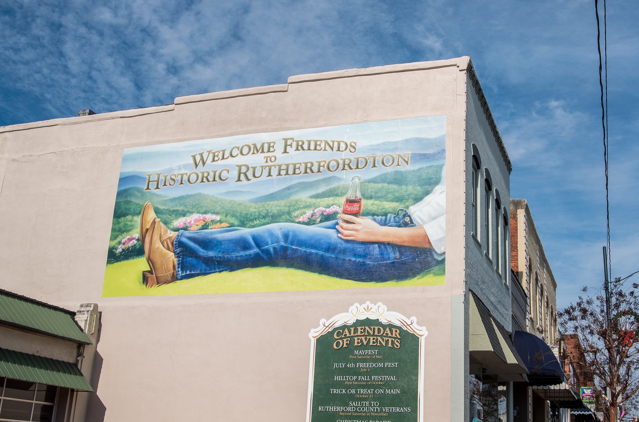 Welcome to Rutherfordton Classic Coca-Cola Mural