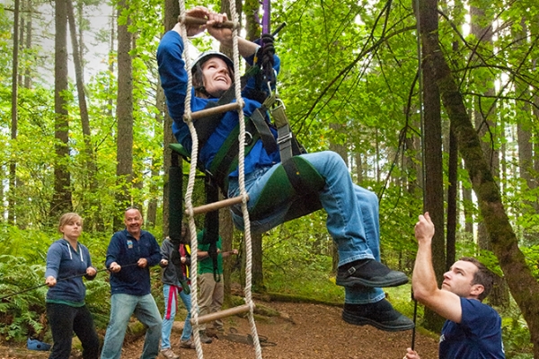 Spencer Butte Challenge Course Rope Ladder