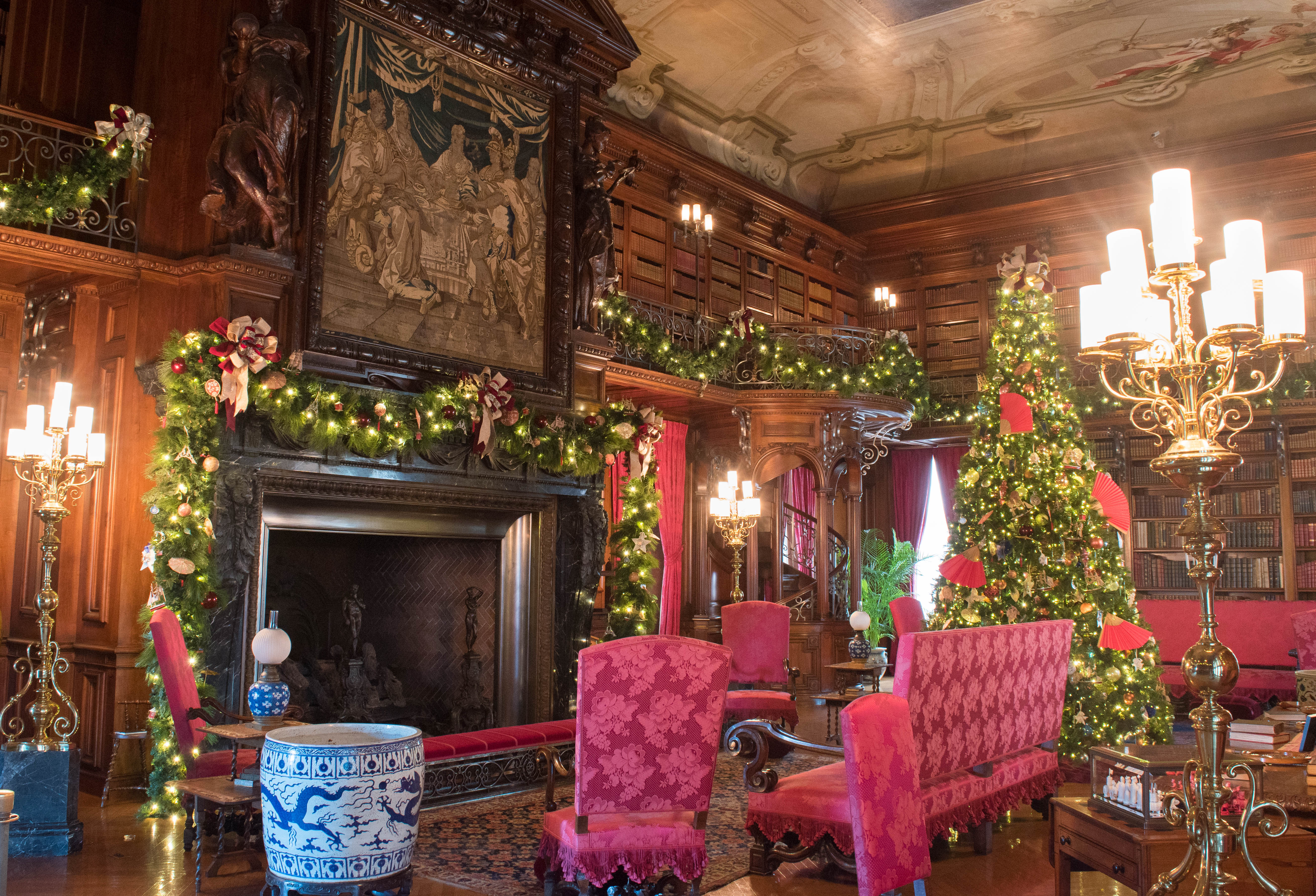 Christmas at Biltmore Estate Library 2017