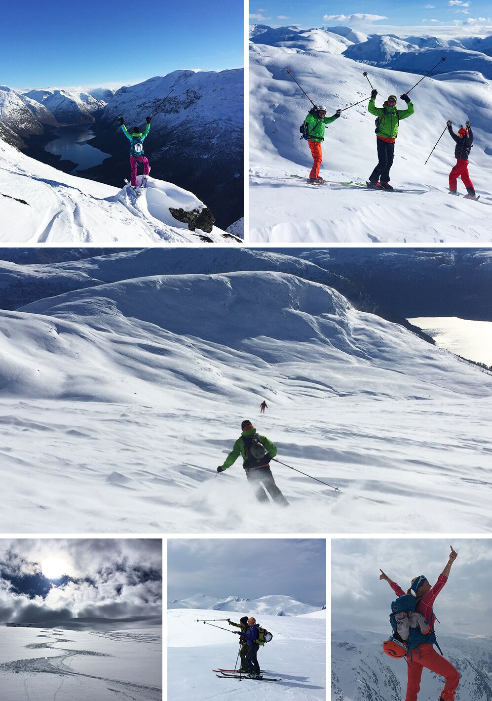 ski touring collage