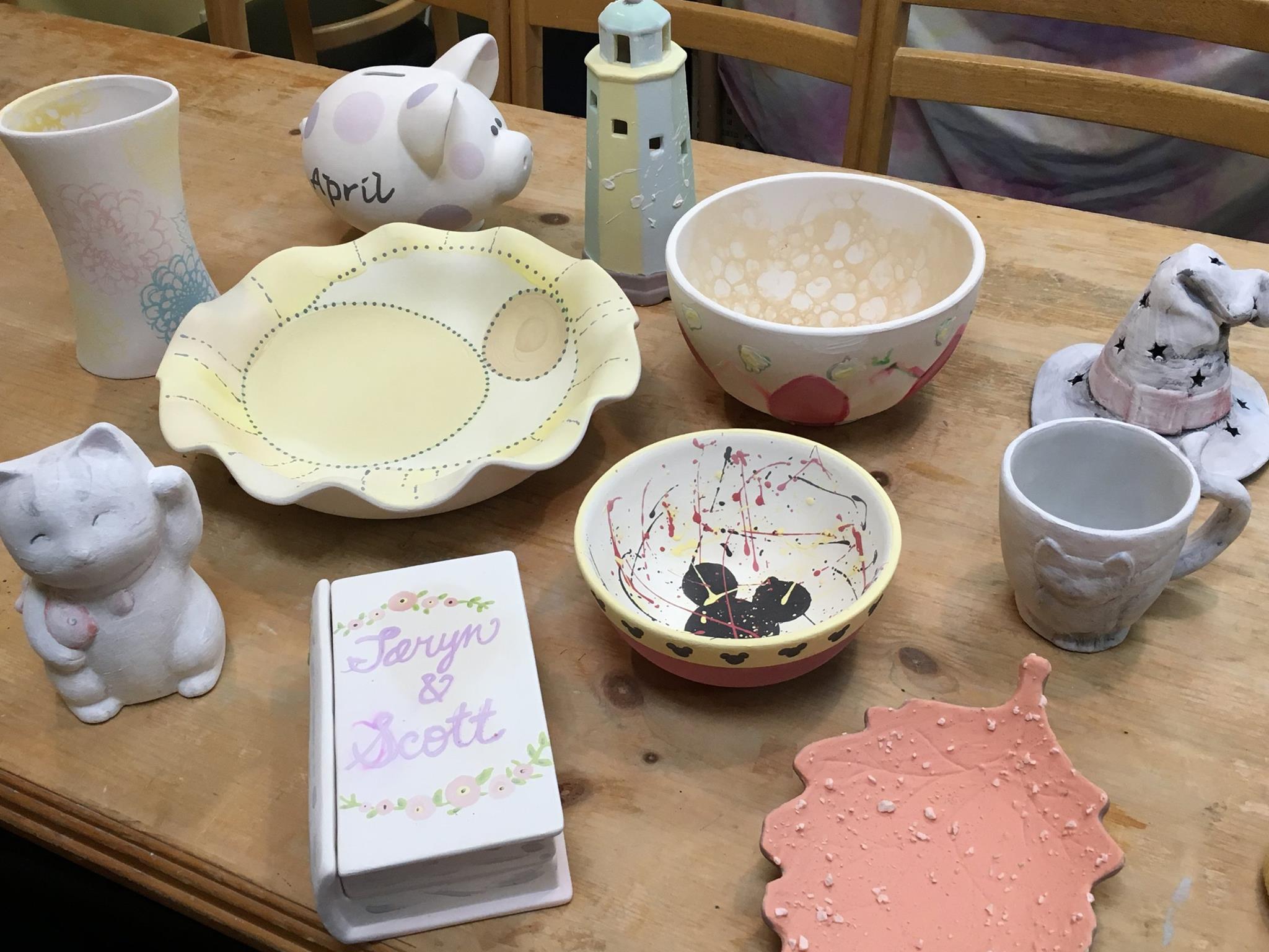 Color me Mine Table with Art