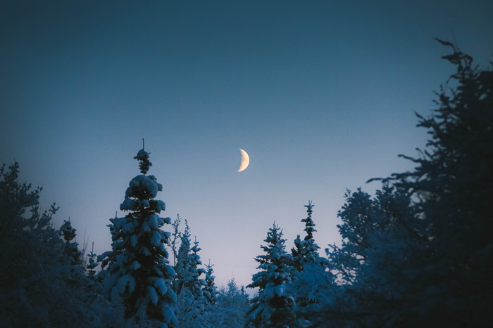 Moonrise during Winter Solstice - Latitude 64 Photography - Fairbanks Alaska