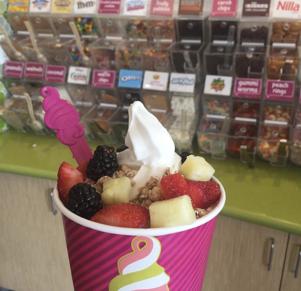 Menchies Frozen Yogurt with Fruit