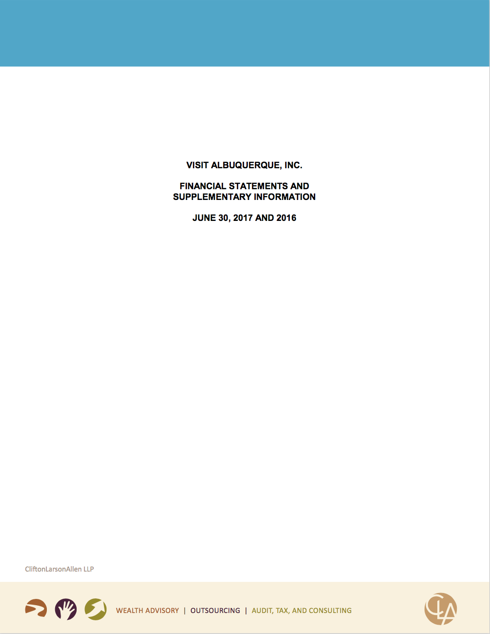 Visit Albuquerque FINANCIAL STATEMENTS