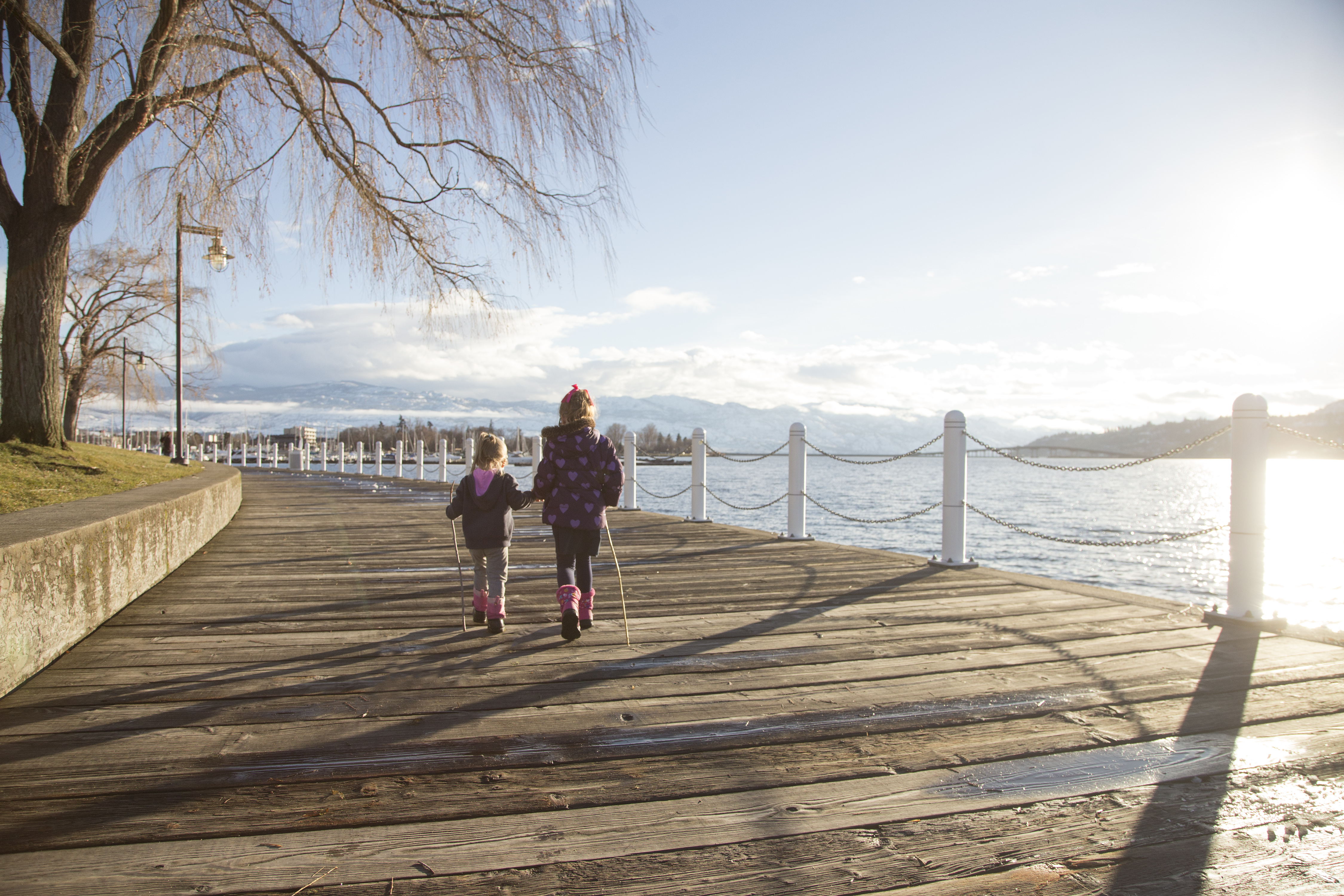 Girls Downtown Boardwalk