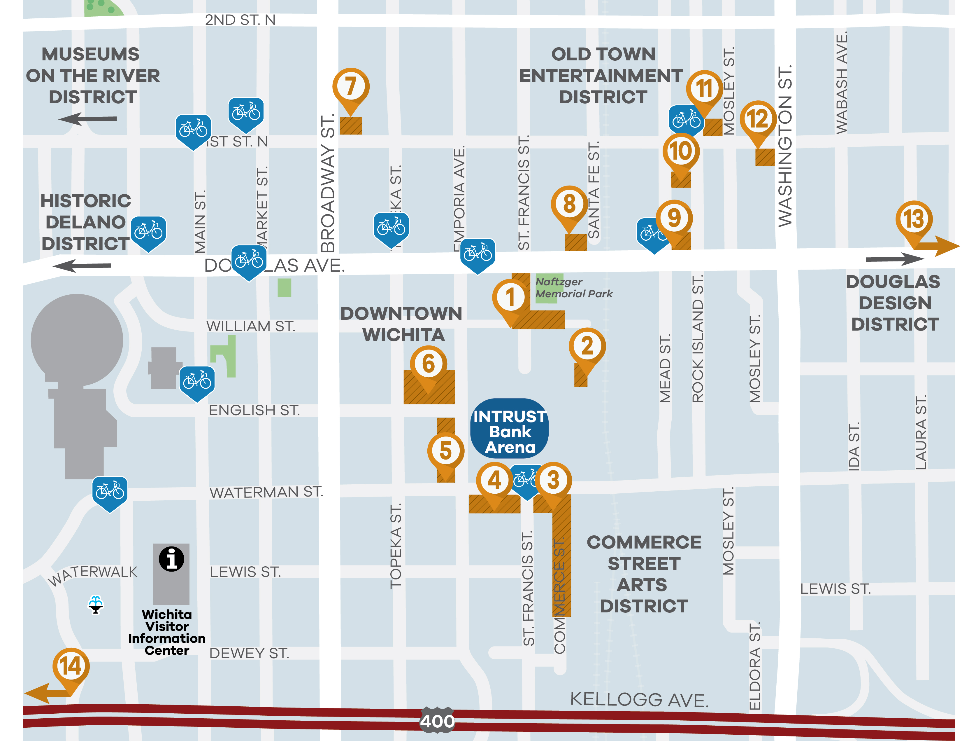 NCAA map with bike share