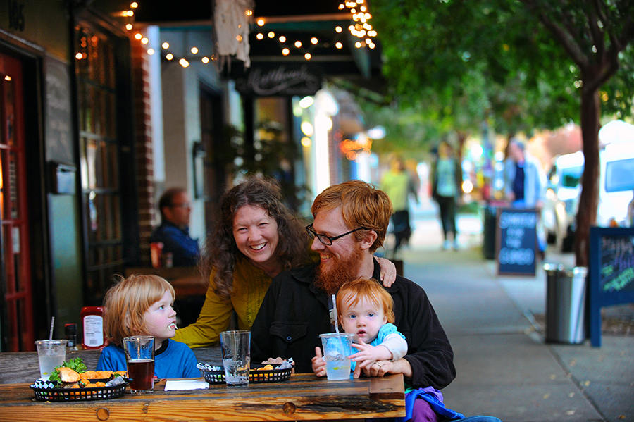 Family dining on Churton Street