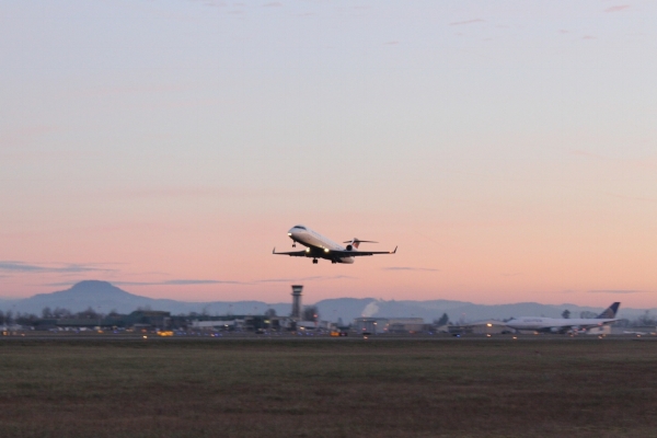 Eugene Airport at Dusk Courtesy of the Eugene Airport