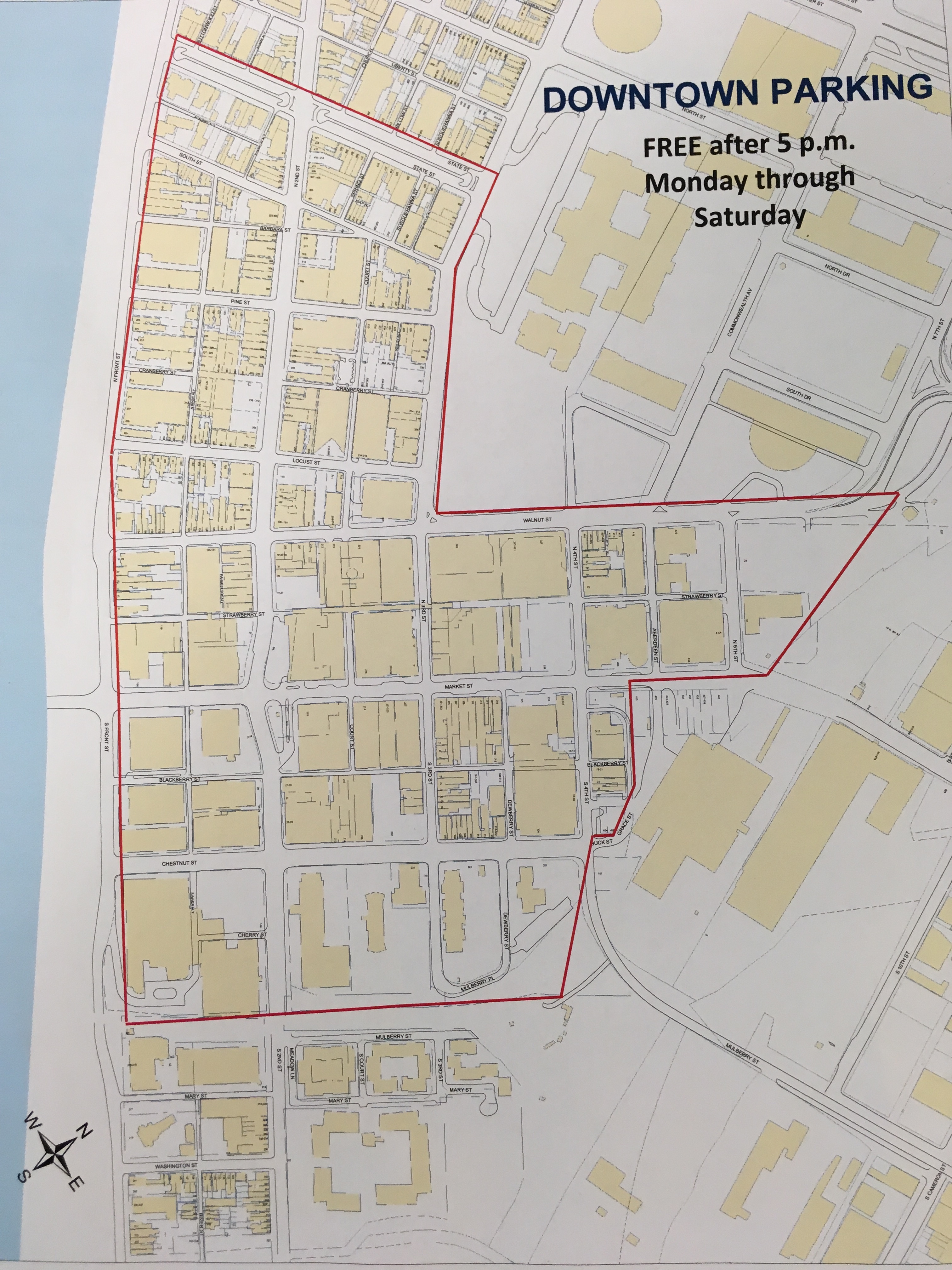 MAP - Free Parking in Harrisburg 2018