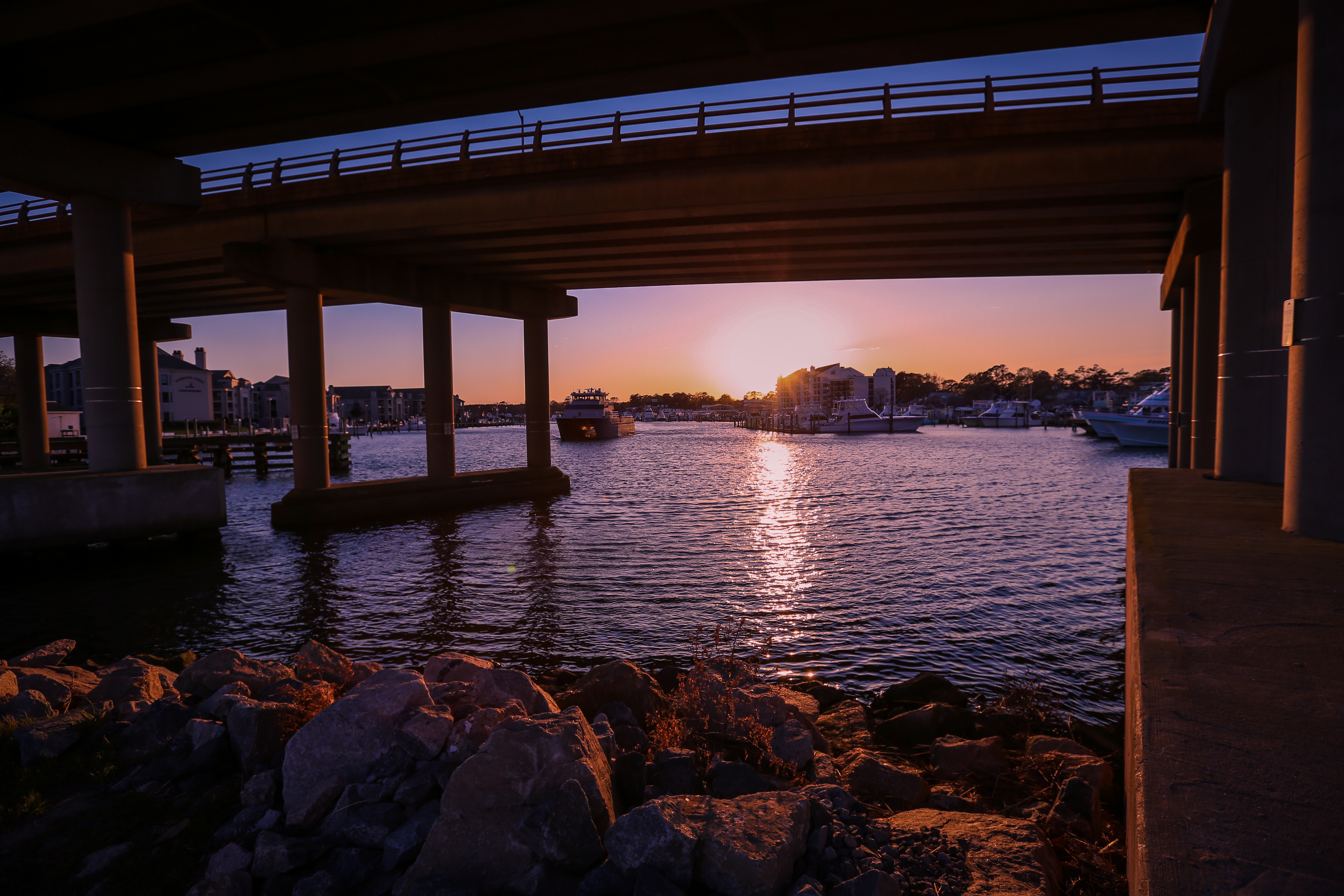 The Rudee Inlet at Sunset