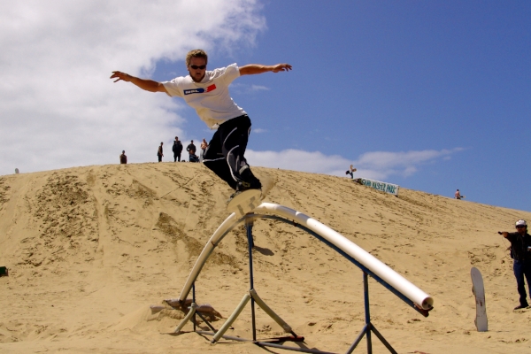 Sandboarding at Sand Master Park Courtesy of Sand Master Park