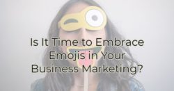 Woman wearing emoji mask