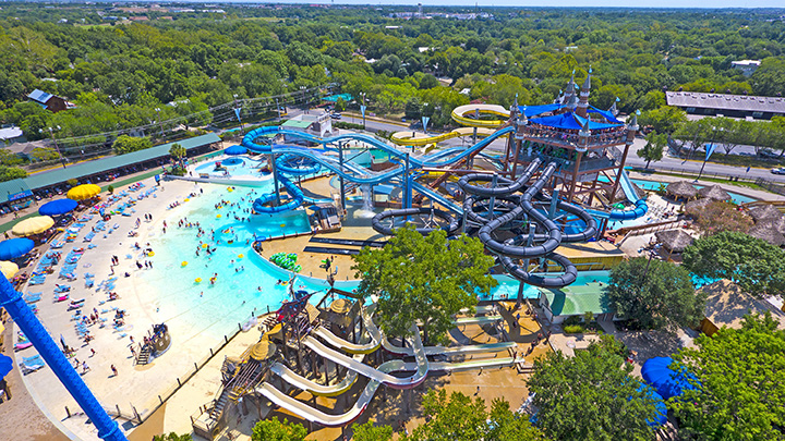 Schlitterbahn Waterpark-aerial view