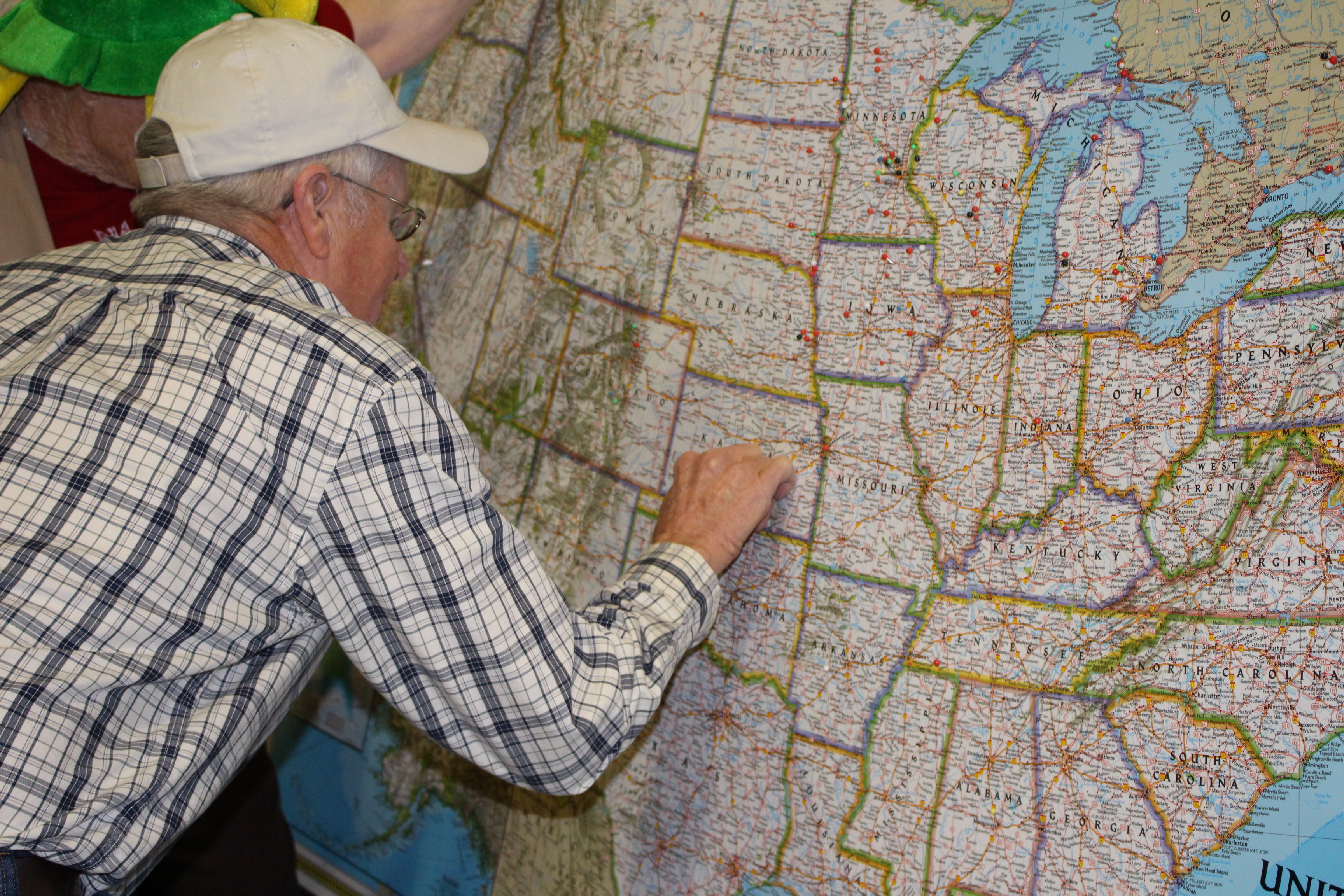 Man looking at a map