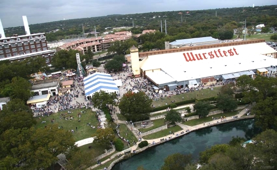 Wurstfest-aerial view