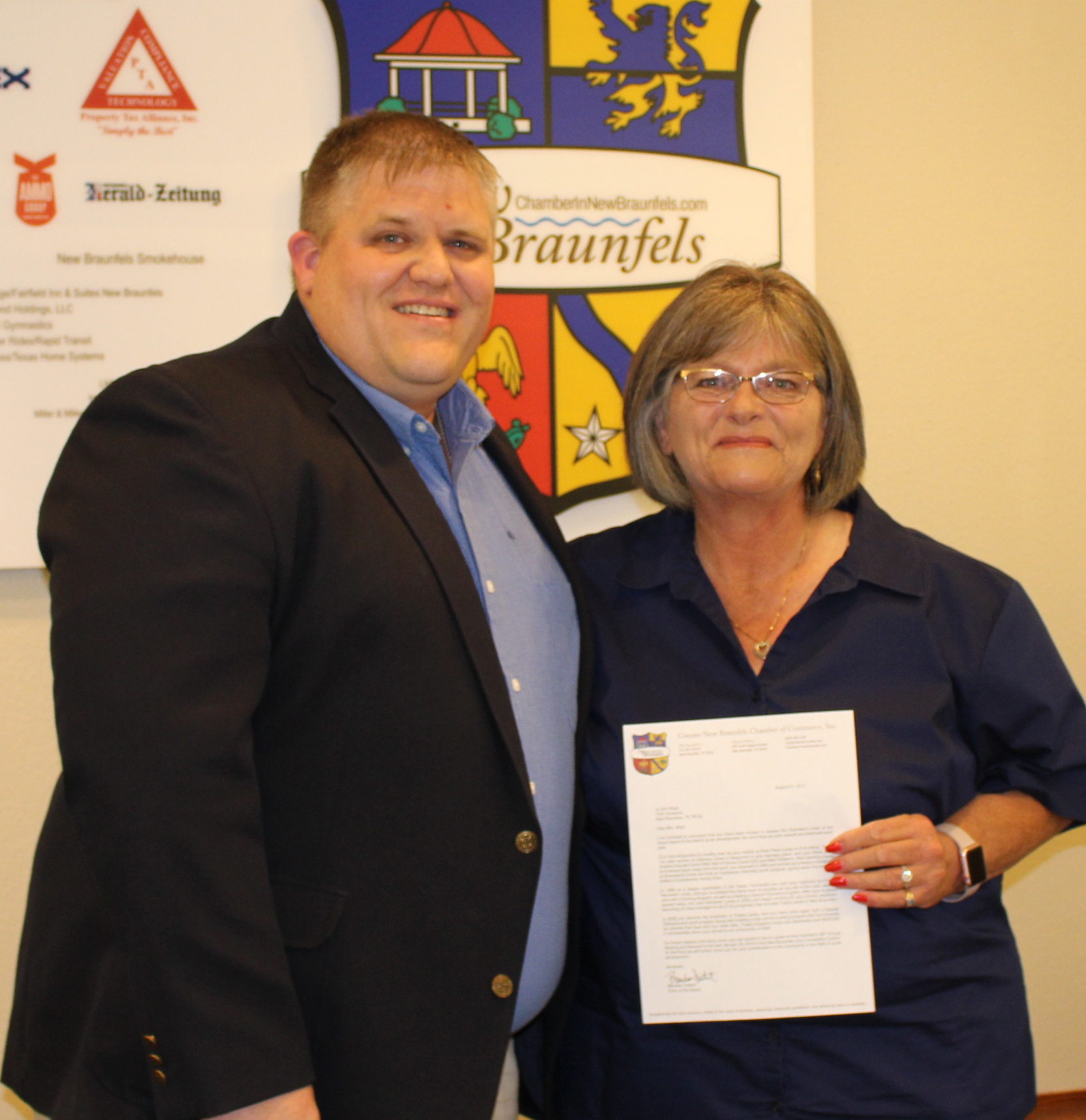 JoAnn West receiving award