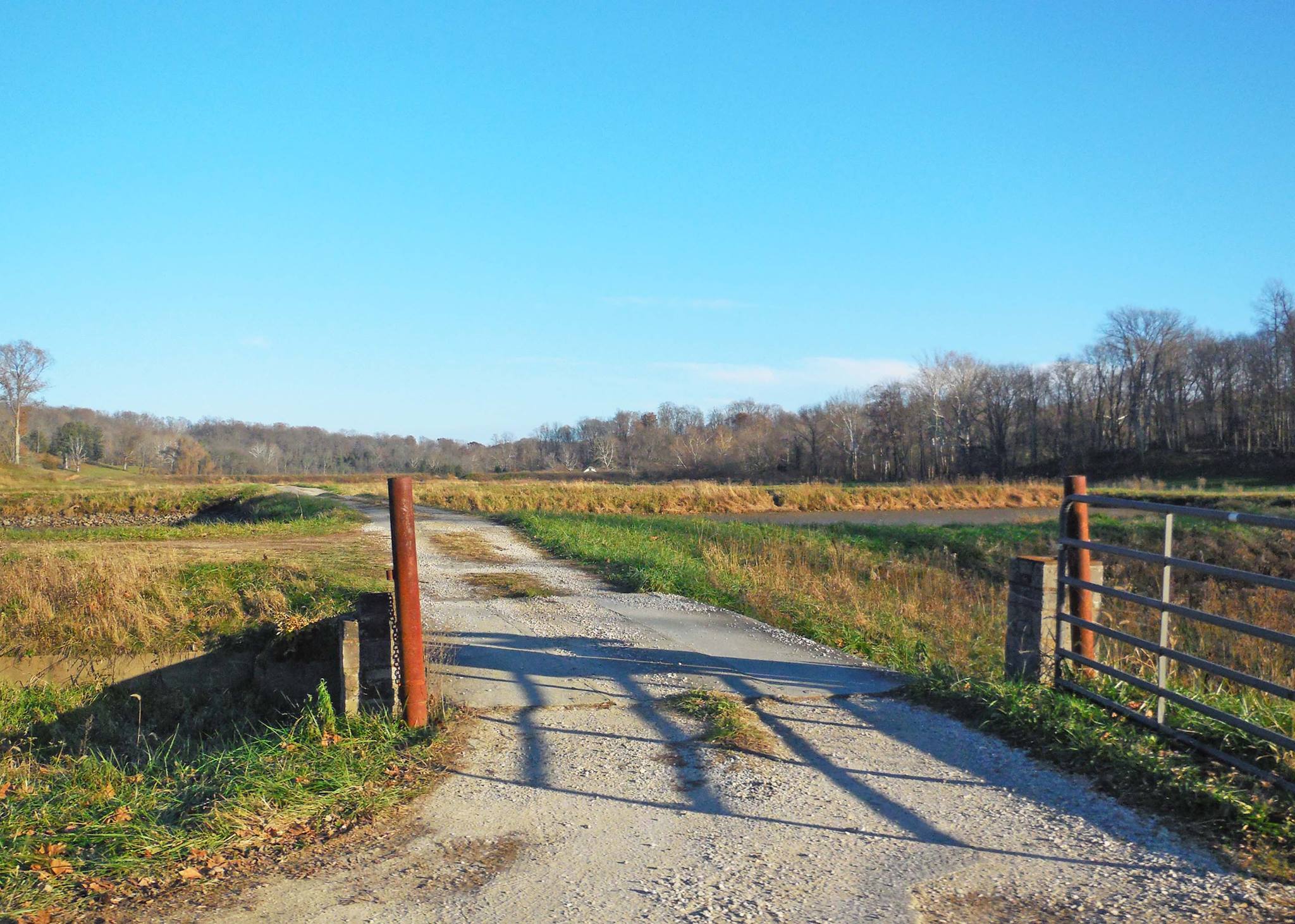 Entrance to Ozark Fisheries goldfish ponds on Voyles Road.