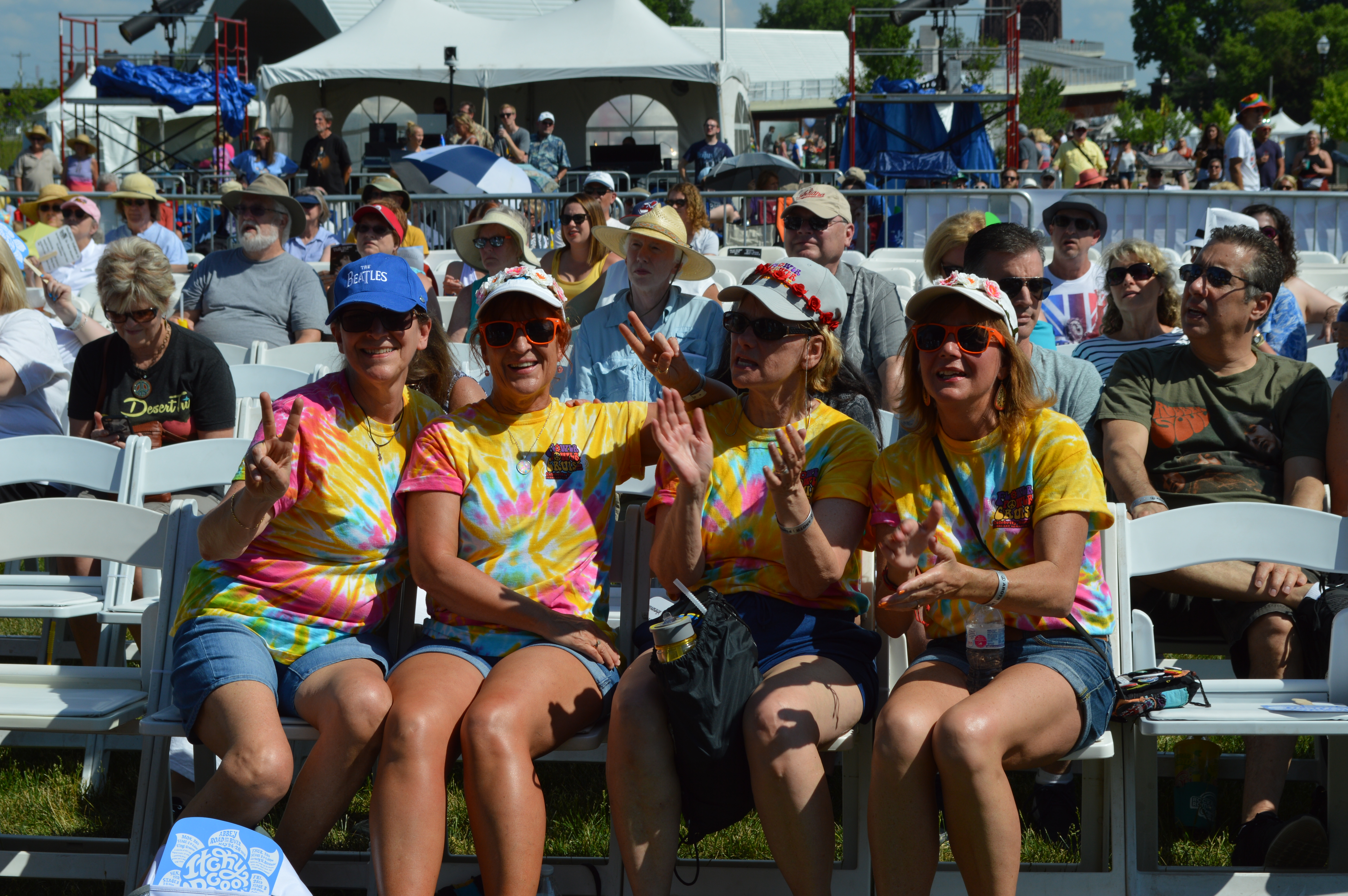 Abbey Road friends in tie-dye
