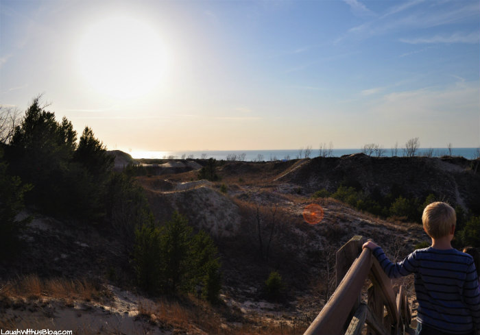 View of Lake Michigan along the Indiana Dunes West Beach trail