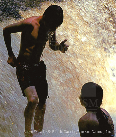 Kids playing in the water