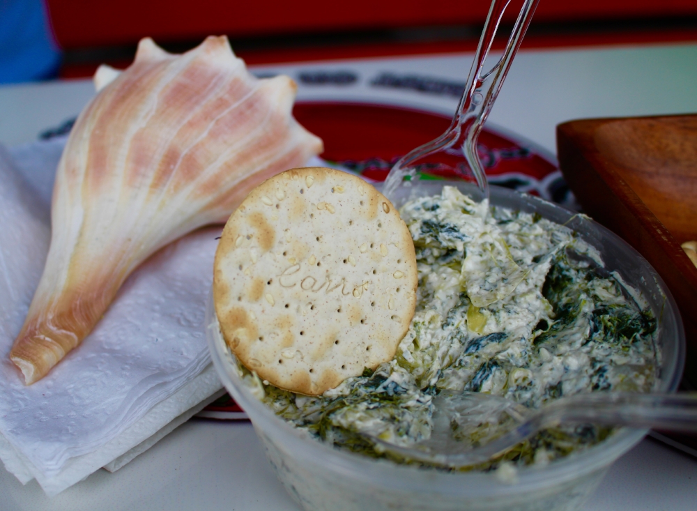 Spinach dip from the Veggie Wagon