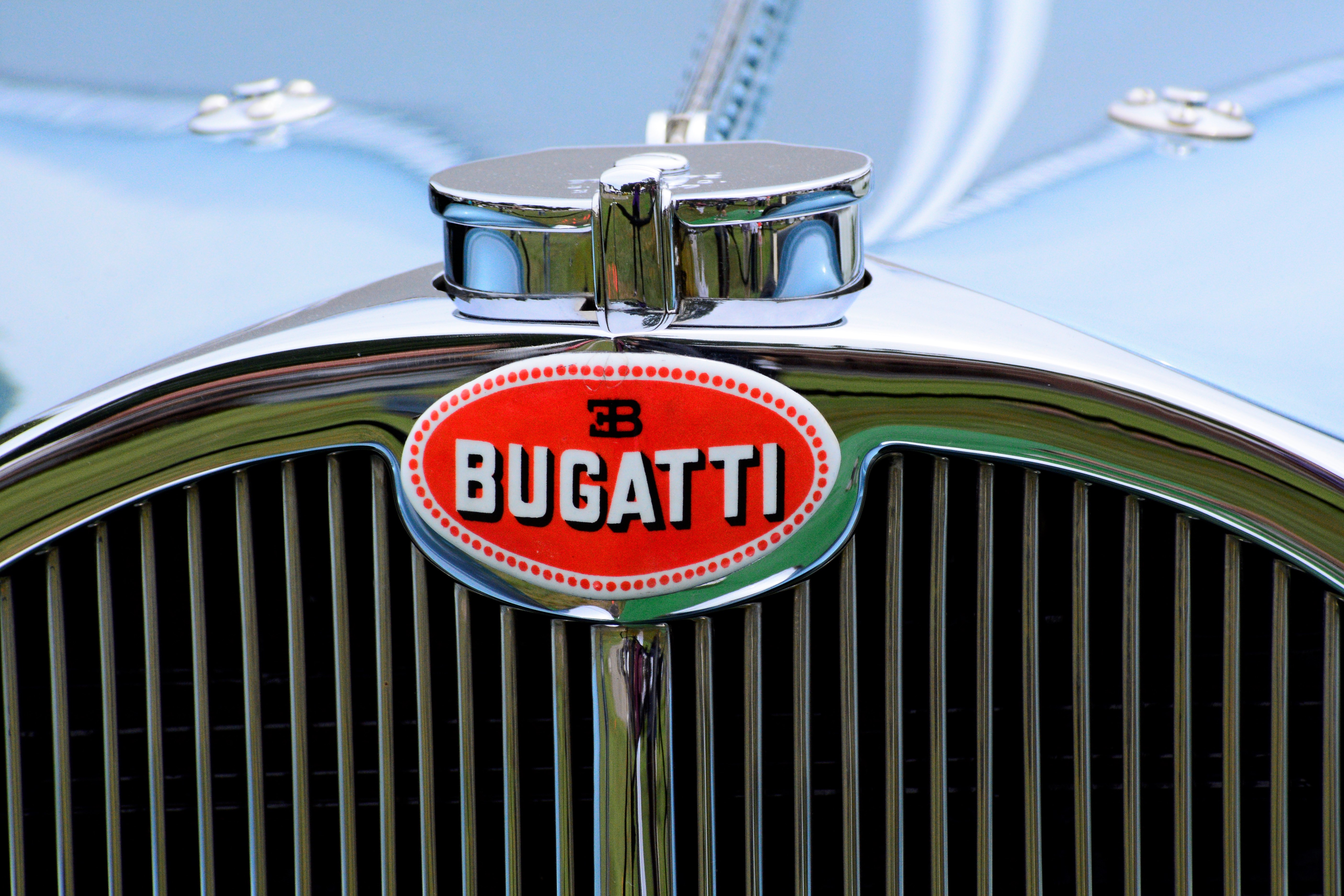 Bugatti front end grill closeup